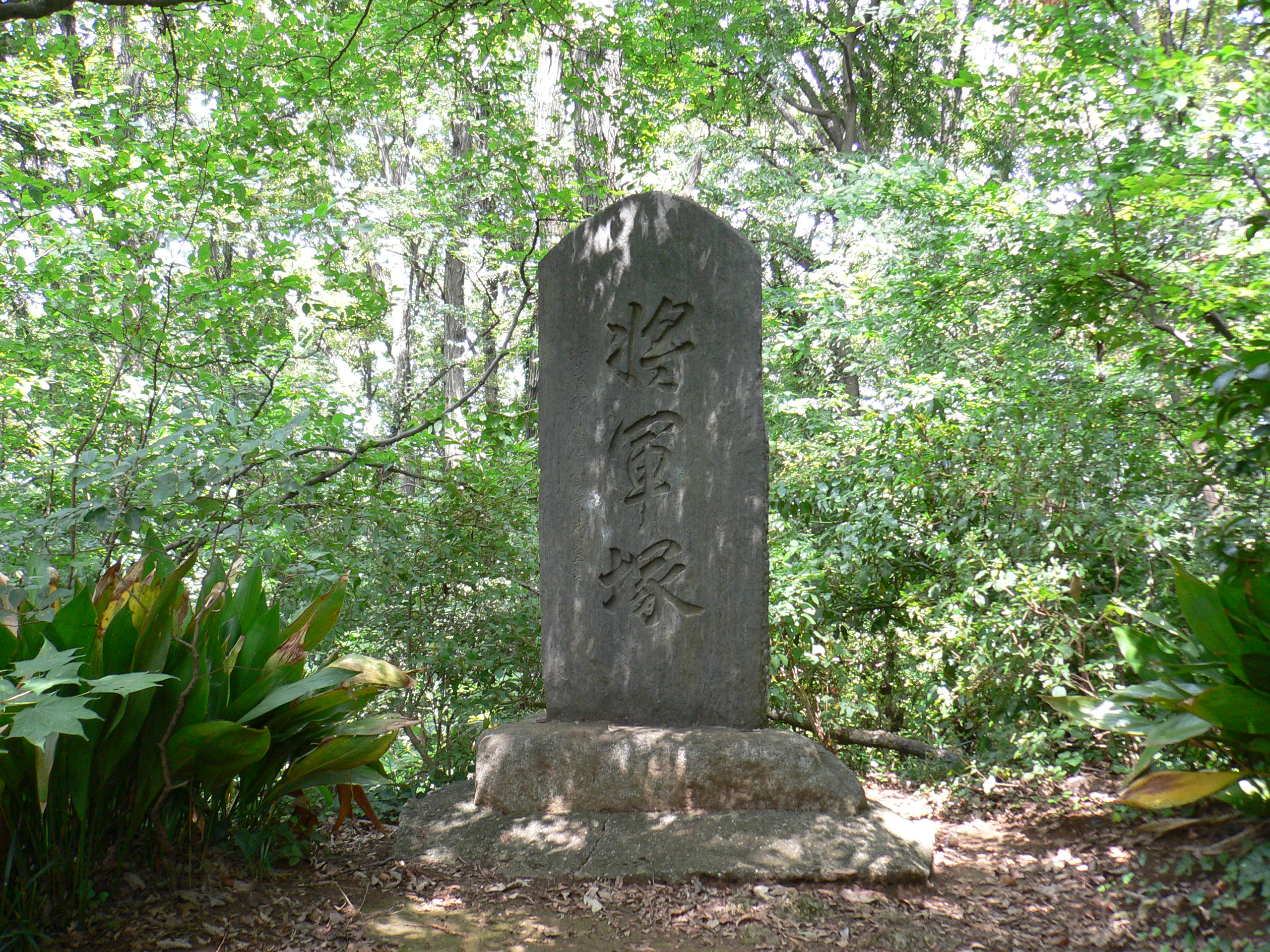 将軍塚の石碑